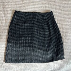 Pink Lily Tweed Black Skirt